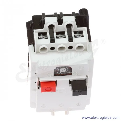 Wyłącznik silnikowy 6112-250001, M 611 1-1.6A, prąd zadziałania wyzwalaczy zwarciowych 27.2A Wyłącznik silnikowy 6112-250001, M 611 1-1.6A, prąd zadziałania wyzwalaczy zwarciowych 27.2A