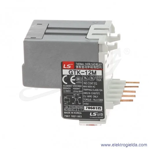 Przekaźnik termiczny GTK-12M 5-8A Przekaźnik termiczny GTK-12M 5-8A
