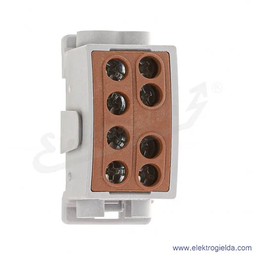 Blok rozdzielczy F2.0371 HLK125A-2 brązowy zacisk 1x25, 1x35 wymiar 55x26x38mm Blok rozdzielczy F2.0371 HLK125A-2 brązowy zacisk 1x25, 1x35 wymiar 55x26x38mm
