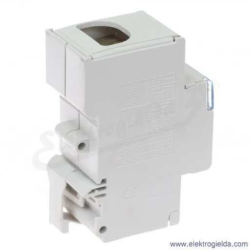 Blok rozdzielczy 004883, 1 biegunowy, 160A, 2 moduły Blok rozdzielczy 004883, 1 biegunowy, 160A, 2 moduły