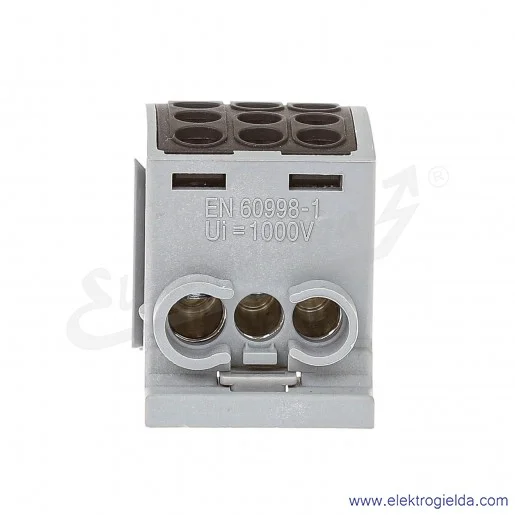 Blok rozdzielczy F2.0360 HLK100A-3 czarny zacisk 2x16, 1x25 wymiar 49x30x36mm Blok rozdzielczy F2.0360 HLK100A-3 czarny zacisk 2x16, 1x25 wymiar 49x30x36mm