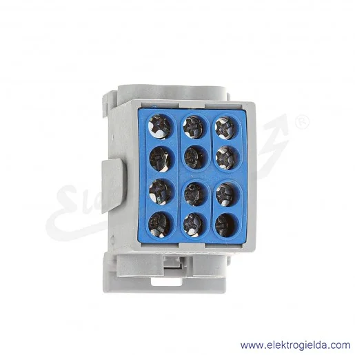 Blok rozdzielczy F2.0363 HLK100A-3 niebieski zacisk 2x16, 1x25 wymiar 49x30x36mm Blok rozdzielczy F2.0363 HLK100A-3 niebieski zacisk 2x16, 1x25 wymiar 49x30x36mm