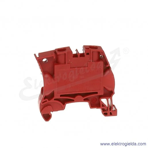 Złączka ZS10-RD przelotowa z zaciskami śrubowymi 0,5-10mm2; szerokość 10mm; czerwona Złączka ZS10-RD przelotowa z zaciskami śrubowymi 0,5-10mm2; szerokość 10mm; czerwona