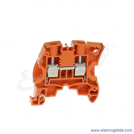 Złączka ZS10-OR przelotowa z zaciskami śrubowymi 0,5-10mm2; szerokość 10mm; pomarańczowa Złączka ZS10-OR przelotowa z zaciskami śrubowymi 0,5-10mm2; szerokość 10mm; pomarańczowa