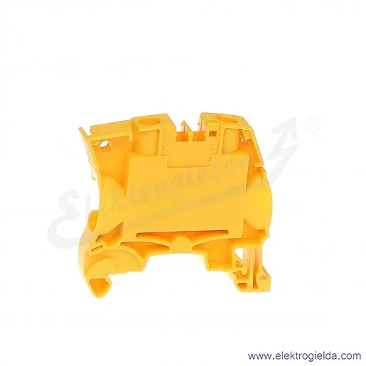 Złączka ZS10-YL przelotowa z zaciskami śrubowymi 0,5-10mm2; szerokość 10mm; żółta Złączka ZS10-YL przelotowa z zaciskami śrubowymi 0,5-10mm2; szerokość 10mm; żółta