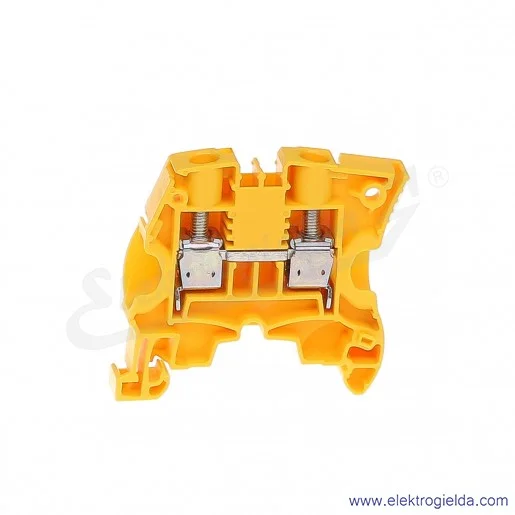 Złączka ZS10-YL przelotowa z zaciskami śrubowymi 0,5-10mm2; szerokość 10mm; żółta Złączka ZS10-YL przelotowa z zaciskami śrubowymi 0,5-10mm2; szerokość 10mm; żółta