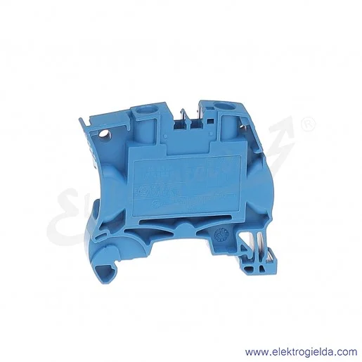 Złączka ZS10-BL przelotowa z zaciskami śrubowymi 0,5-10mm2; szerokość 10mm; niebieska Złączka ZS10-BL przelotowa z zaciskami śrubowymi 0,5-10mm2; szerokość 10mm; niebieska