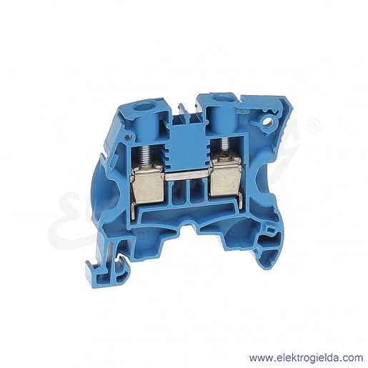 Złączka ZS10-BL przelotowa z zaciskami śrubowymi 0,5-10mm2; szerokość 10mm; niebieska Złączka ZS10-BL przelotowa z zaciskami śrubowymi 0,5-10mm2; szerokość 10mm; niebieska