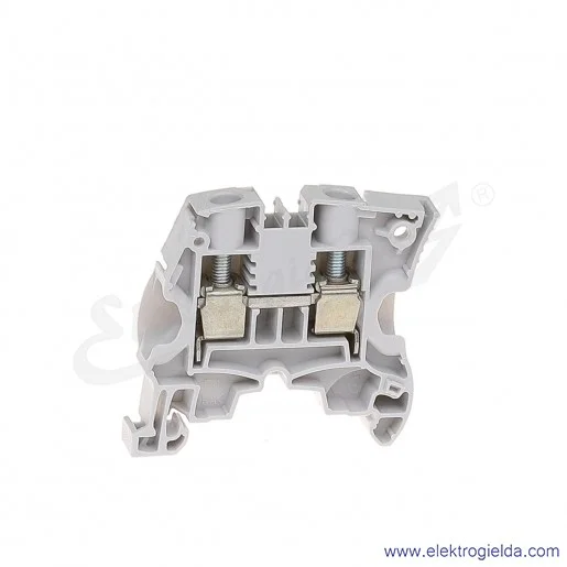 Złączka ZS10 przelotowa z zaciskami śrubowymi 0,5-10mm2; szerokość 10mm; szara Złączka ZS10 przelotowa z zaciskami śrubowymi 0,5-10mm2; szerokość 10mm; szara