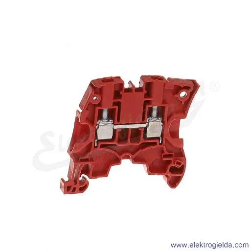 Złączka ZS6-RD przelotowa z zaciskami śrubowymi 0,2-6mm2; szerokość 6mm; czerwona Złączka ZS6-RD przelotowa z zaciskami śrubowymi 0,2-6mm2; szerokość 6mm; czerwona