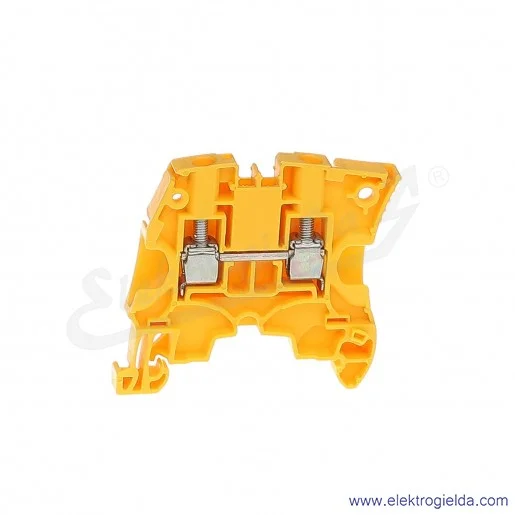 Złączka ZS6-YL przelotowa z zaciskami śrubowymi 0,2-6mm2; szerokość 6mm; żółta Złączka ZS6-YL przelotowa z zaciskami śrubowymi 0,2-6mm2; szerokość 6mm; żółta