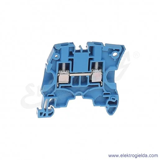 Złączka ZS6-BL przelotowa z zaciskami śrubowymi 0,2-6mm2; szerokość 6mm; niebieska Złączka ZS6-BL przelotowa z zaciskami śrubowymi 0,2-6mm2; szerokość 6mm; niebieska