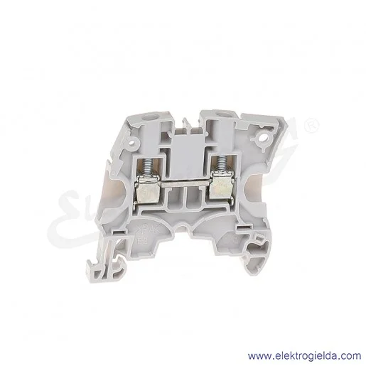 Złączka ZS6 przelotowa z zaciskami śrubowymi 0,2-6mm2; szerokość 6mm; szara Złączka ZS6 przelotowa z zaciskami śrubowymi 0,2-6mm2; szerokość 6mm; szara