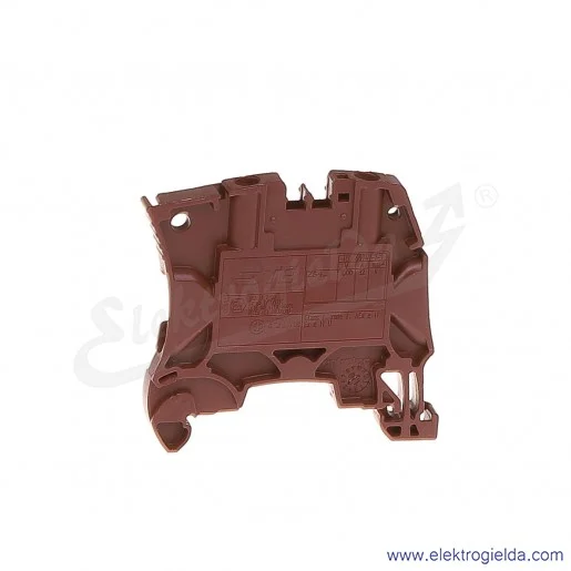 Złączka ZS4-BR przelotowa z zaciskami śrubowymi 0,2-4mm2; szerokość 5mm; brązowa Złączka ZS4-BR przelotowa z zaciskami śrubowymi 0,2-4mm2; szerokość 5mm; brązowa