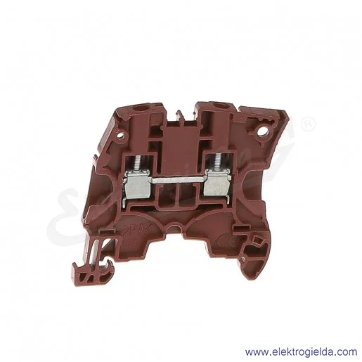 Złączka ZS4-BR przelotowa z zaciskami śrubowymi 0,2-4mm2; szerokość 5mm; brązowa Złączka ZS4-BR przelotowa z zaciskami śrubowymi 0,2-4mm2; szerokość 5mm; brązowa