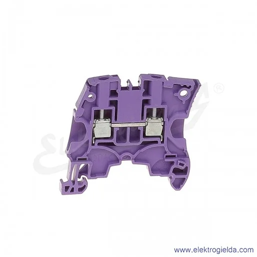 Złączka ZS4-PR przelotowa z zaciskami śrubowymi 0,2-4mm2; szerokość 5mm; fioletowa Złączka ZS4-PR przelotowa z zaciskami śrubowymi 0,2-4mm2; szerokość 5mm; fioletowa