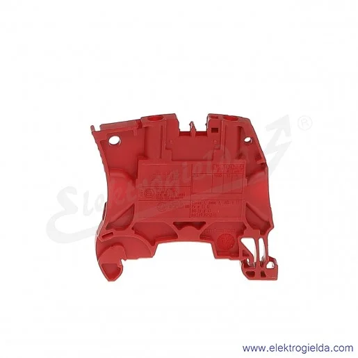 Złączka ZS4-RD przelotowa z zaciskami śrubowymi 0,2-4mm2; szerokość 5mm; czerwona Złączka ZS4-RD przelotowa z zaciskami śrubowymi 0,2-4mm2; szerokość 5mm; czerwona