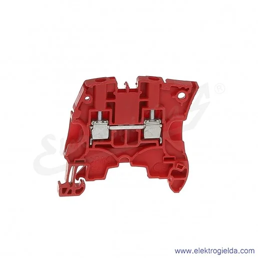 Złączka ZS4-RD przelotowa z zaciskami śrubowymi 0,2-4mm2; szerokość 5mm; czerwona Złączka ZS4-RD przelotowa z zaciskami śrubowymi 0,2-4mm2; szerokość 5mm; czerwona