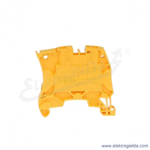 Złączka ZS4-YL przelotowa z zaciskami śrubowymi 0,2-4mm2; szerokość 5mm; żółta Złączka ZS4-YL przelotowa z zaciskami śrubowymi 0,2-4mm2; szerokość 5mm; żółta