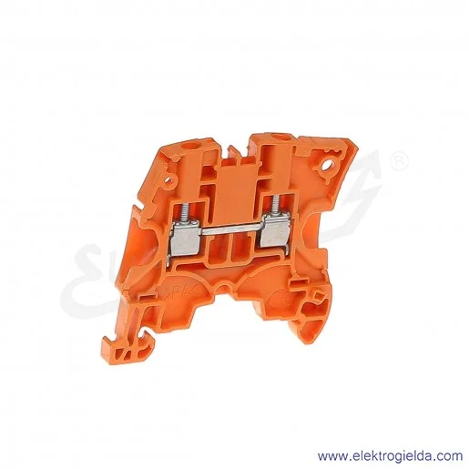 Złączka ZS4-OR przelotowa z zaciskami śrubowymi 0,2-4mm2; szerokość 5mm; pomarańczowa Złączka ZS4-OR przelotowa z zaciskami śrubowymi 0,2-4mm2; szerokość 5mm; pomarańczowa