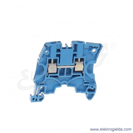 Złączka ZS4-BL przelotowa z zaciskami śrubowymi 0,2-4mm2; szerokość 5mm; niebieska Złączka ZS4-BL przelotowa z zaciskami śrubowymi 0,2-4mm2; szerokość 5mm; niebieska