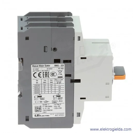Wyłącznik silnikowy MMS-32H 26A 3P 11kW 18-26A Wyłącznik silnikowy MMS-32H 26A 3P 11kW 18-26A