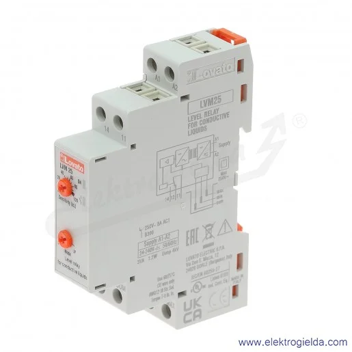 LVM25240 Uz 24...240VAC/DC, styk 1C/O, regulowana czułość 2,5...100kOhm LVM25240 Uz 24...240VAC/DC, styk 1C/O, regulowana czułość 2,5...100kOhm
