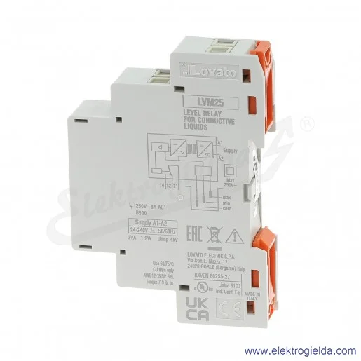 LVM25240 Uz 24...240VAC/DC, styk 1C/O, regulowana czułość 2,5...100kOhm LVM25240 Uz 24...240VAC/DC, styk 1C/O, regulowana czułość 2,5...100kOhm