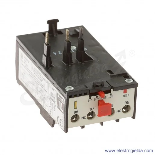 Przekaźnik termiczny 11RF9033 zakres regulacji 0,2-0,33A Przekaźnik termiczny 11RF9033 zakres regulacji 0,2-0,33A