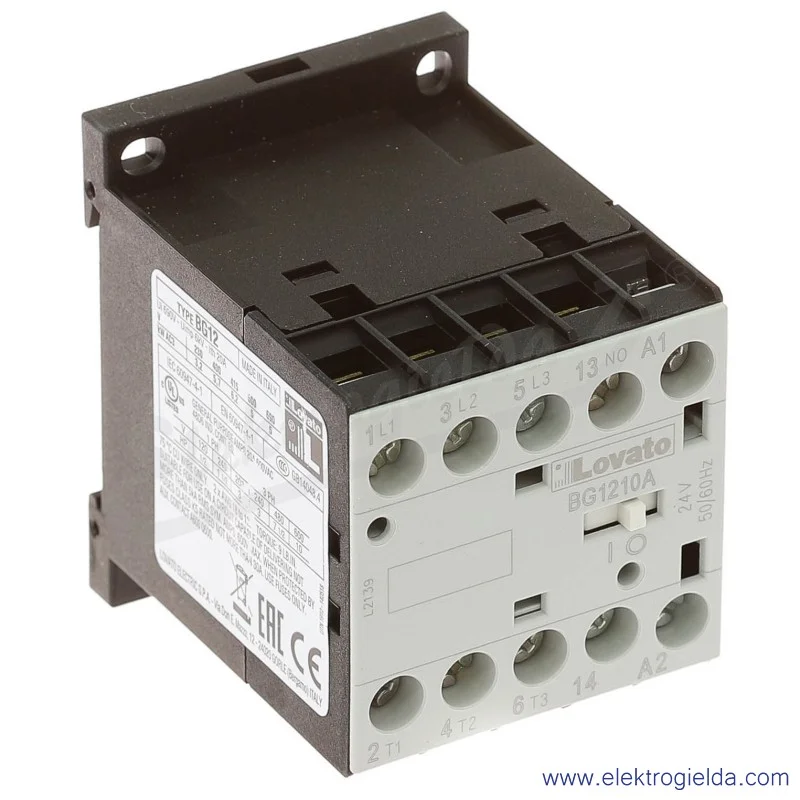 Stycznik BG1210A024 24VAC Ith 20A AC3/400V  5,7KW, 1NO Stycznik BG1210A024 24VAC Ith 20A AC3/400V  5,7KW, 1NO