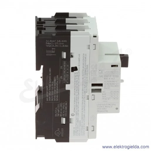 Wyłącznik silnikowy SM1P3200 24-32A, sterowanie przyciskami Wyłącznik silnikowy SM1P3200 24-32A, sterowanie przyciskami