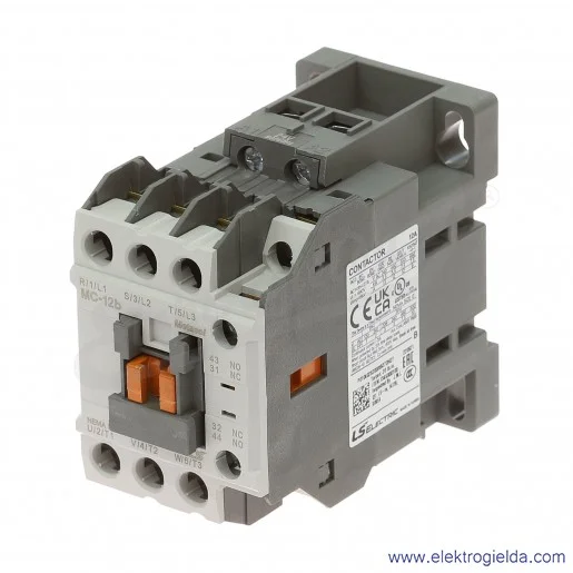 Stycznik MC-12B 24VAC AB, MC-12B, 5.5KW, 24VAC, 12A, 1Z1R, montaż DIN Stycznik MC-12B 24VAC AB, MC-12B, 5.5KW, 24VAC, 12A, 1Z1R, montaż DIN