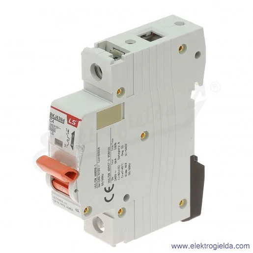 Wyłącznik nadprądowy BKN 1P, charakterystyka C, 4A Wyłącznik nadprądowy BKN 1P, charakterystyka C, 4A