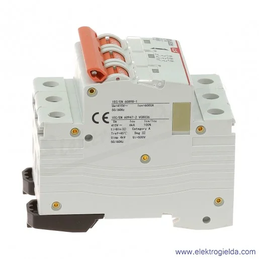 Wyłącznik nadprądowy BKN 3P, charakterystyka C, 16A Wyłącznik nadprądowy BKN 3P, charakterystyka C, 16A