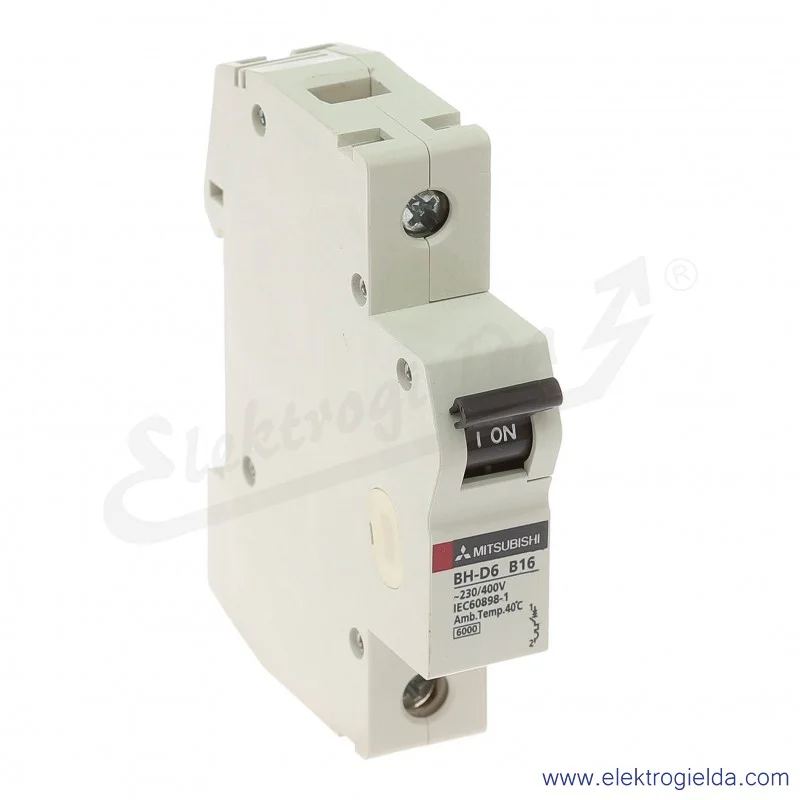 Wyłącznik instalacyjny BH-D6, 1P, 16A, TYP B Wyłącznik instalacyjny BH-D6, 1P, 16A, TYP B