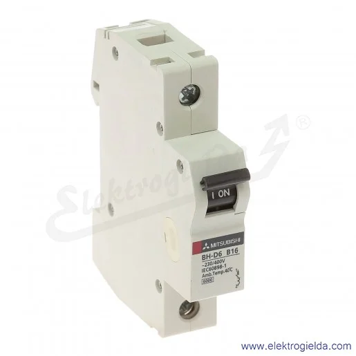 Wyłącznik instalacyjny BH-D6, 1P, 16A, TYP B Wyłącznik instalacyjny BH-D6, 1P, 16A, TYP B