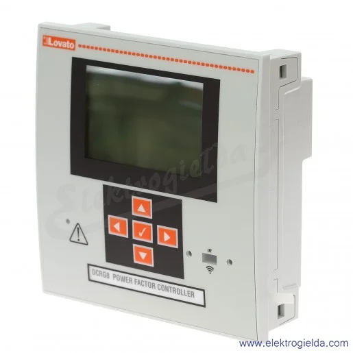 Regulator współczynnika mocy biernej DCRG8 automatyczny, 8 stopni przekaźnikowych Regulator współczynnika mocy biernej DCRG8 automatyczny, 8 stopni przekaźnikowych