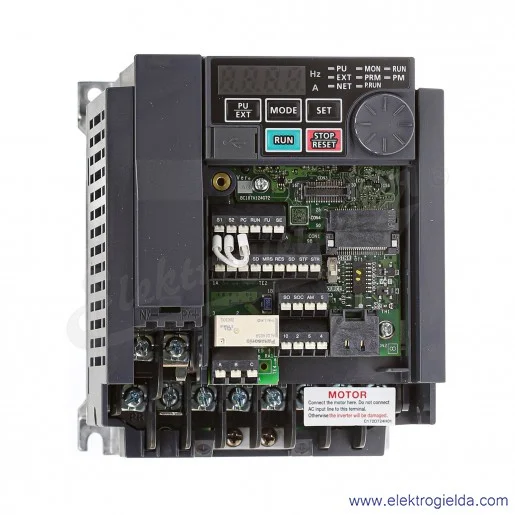 Falownik 500111 FR-E840-0026-4-60 0.75-1.5kW, 3x380-480V, 3.5A, RS-485, IP20 Falownik 500111 FR-E840-0026-4-60 0.75-1.5kW, 3x380-480V, 3.5A, RS-485, IP20