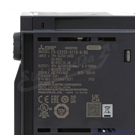 Falownik 504751 FR-E820S-0110-4-60 2.2kW; 1x200-240V, 11A, RS-485, IP20 Falownik 504751 FR-E820S-0110-4-60 2.2kW; 1x200-240V, 11A, RS-485, IP20