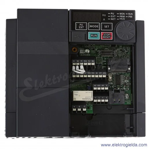 Falownik 504751 FR-E820S-0110-4-60 2.2kW; 1x200-240V, 11A, RS-485, IP20 Falownik 504751 FR-E820S-0110-4-60 2.2kW; 1x200-240V, 11A, RS-485, IP20