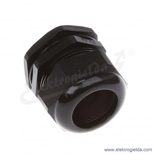 Dławnica kablowa DP-EN 50 HM BK czarna z poliamidu, stopień ochrony IP68 w komplecie z nakrętką i płaską uszczelką Dławnica kablowa DP-EN 50 HM BK czarna z poliamidu, stopień ochrony IP68 w komplecie z nakrętką i płaską uszczelką