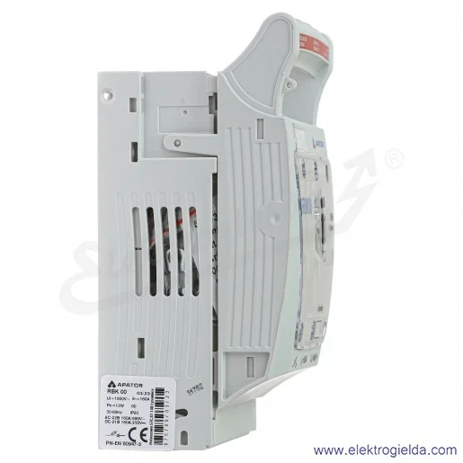 Rozłącznik izolacyjny bezpiecznikowy RBK 00 160A, zaciski  mostkowe (S) 4-50 mm2 Rozłącznik izolacyjny bezpiecznikowy RBK 00 160A, zaciski  mostkowe (S) 4-50 mm2