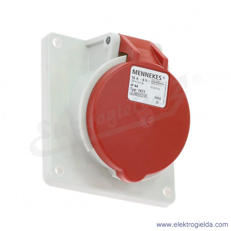 Gniazdo tablicowe 1473 5x16A 400V skośne IP44 Gniazdo tablicowe 1473 5x16A 400V skośne IP44