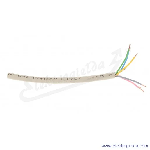 Przewód do transmisji danych 0034707 7x0.75mm2 LIYCY UNITRONIC ekranowany Przewód do transmisji danych 0034707 7x0.75mm2 LIYCY UNITRONIC ekranowany