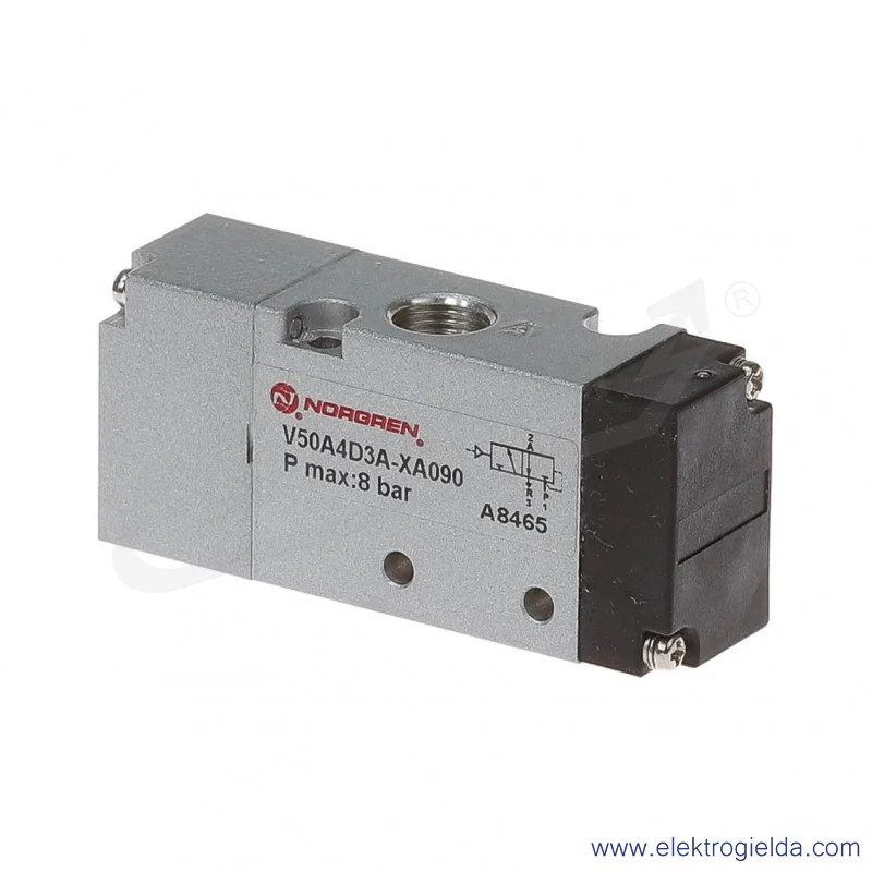 Zawór rozdzielający 3/2 G1/8 NC, monostabilny, sterowanie pneumatyczne V50A4D3A-XA090 Zawór rozdzielający 3/2 G1/8 NC, monostabilny, sterowanie pneumatyczne V50A4D3A-XA090