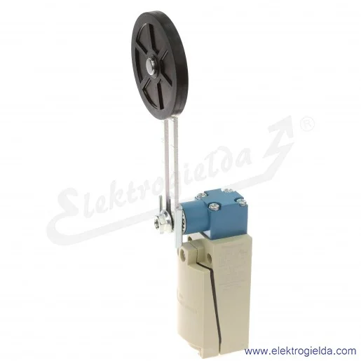 Wyłącznik krańcowy AZD1053CEJ, 220VDC, 380VAC, 6A, długa dźwignia z rolką Wyłącznik krańcowy AZD1053CEJ, 220VDC, 380VAC, 6A, długa dźwignia z rolką