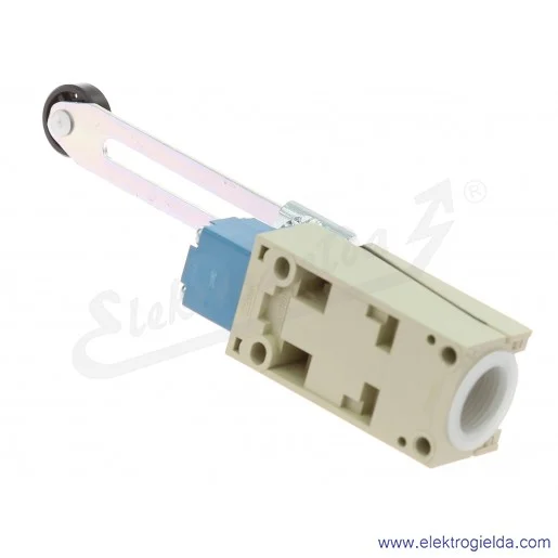 Wyłącznik krańcowy AZD1058CEJ, 380VAC, 220VDC, 6A, 1NO1NC, długa dźwignia z rolką Wyłącznik krańcowy AZD1058CEJ, 380VAC, 220VDC, 6A, 1NO1NC, długa dźwignia z rolką