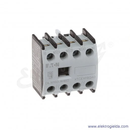 Styki pomocnicze DILM150-XHI40 czołowe 4NO do styczników DILM40-170 Styki pomocnicze DILM150-XHI40 czołowe 4NO do styczników DILM40-170