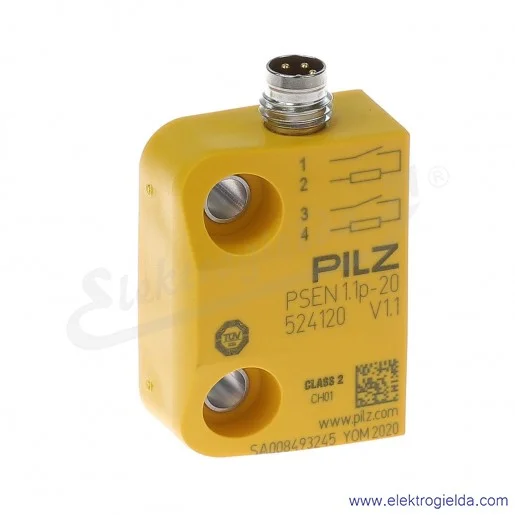 Wyłącznik bezpieczeństwa PSEN 1.1p-20/8mm/ 1 switch, magnetyczny, M8 4P Wyłącznik bezpieczeństwa PSEN 1.1p-20/8mm/ 1 switch, magnetyczny, M8 4P