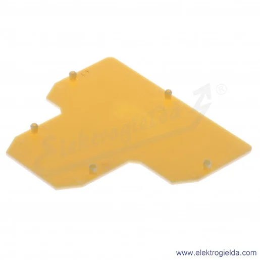 Płytka skrajna A41-0401, PSU-4/2Z, żółta, 1.2mm, do ZUG-G21..24 Płytka skrajna A41-0401, PSU-4/2Z, żółta, 1.2mm, do ZUG-G21..24